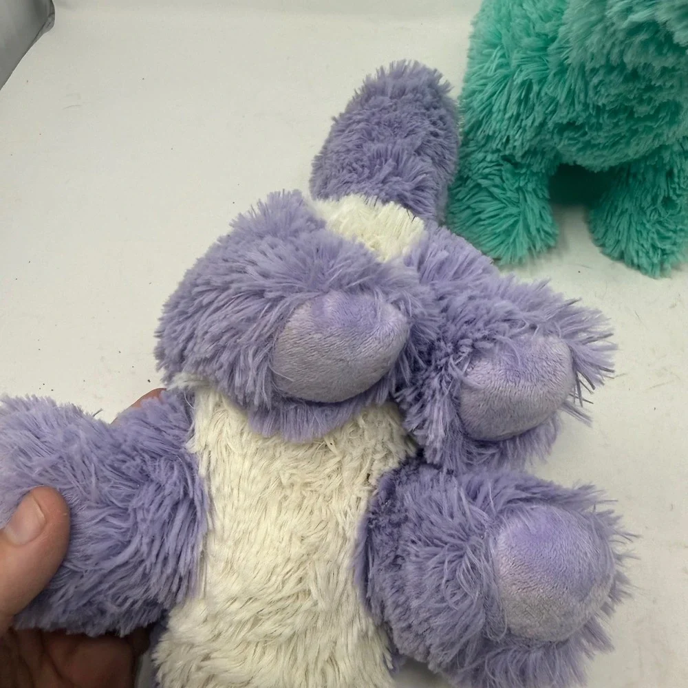 Warmies Microwavable Plush Dinosaur Set Purple and Teal Lavender Weighted